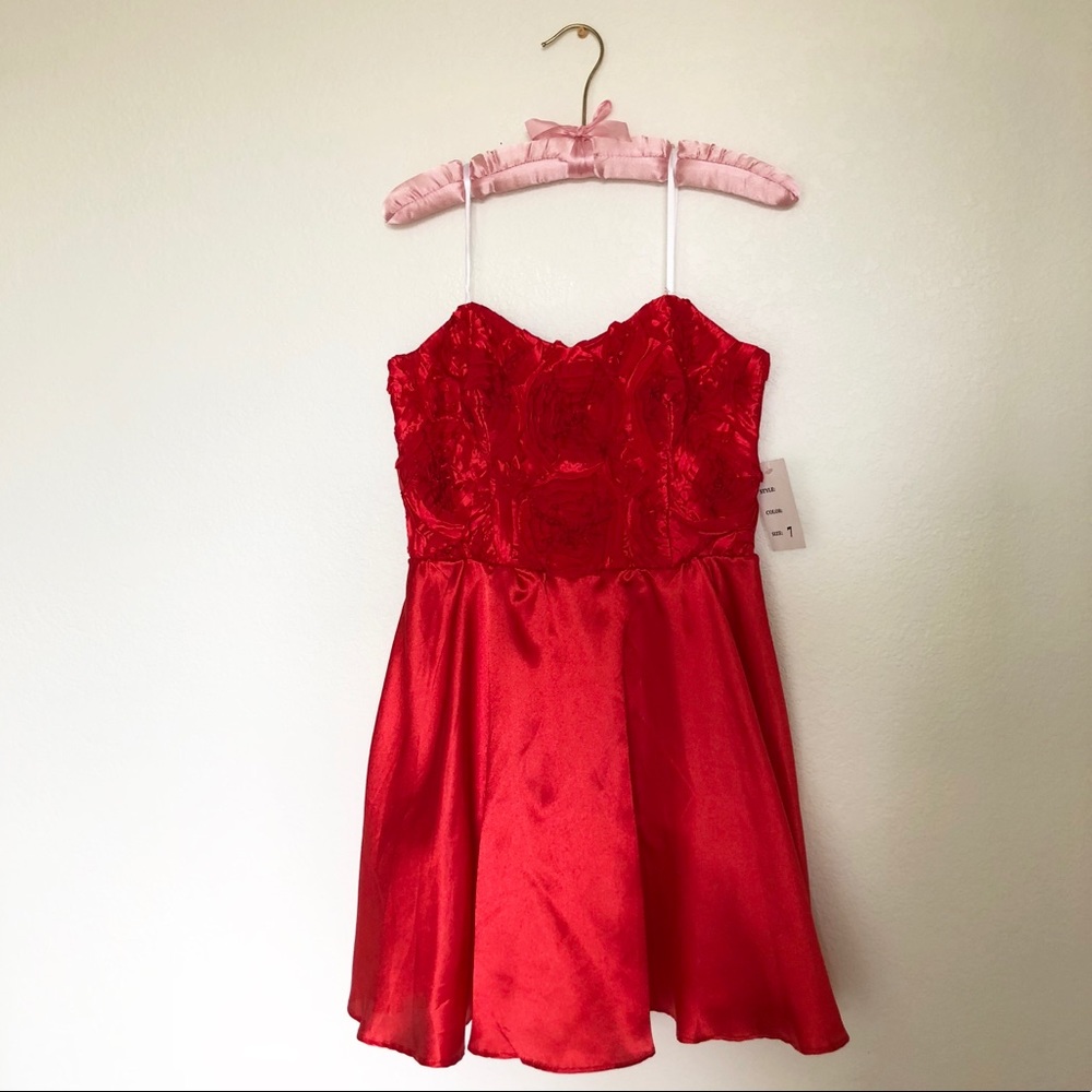 Red formal dress